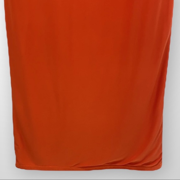 MISSGUIDED Strapless Bodycon Bandeau Dress Bright Orange Size 6 - Picture 4 of 13